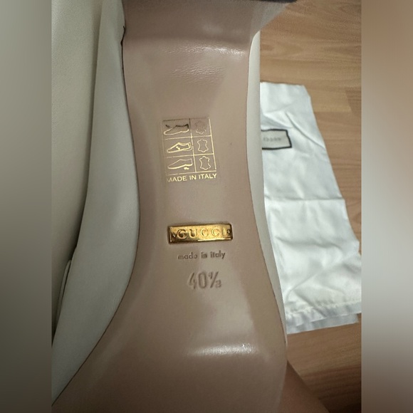 Authentic Gucci Malaga kid heels in mystic white - Picture 5 of 8